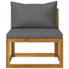 vidaXL 3 Piece Patio Lounge Set with Cushions Solid Acacia Wood-1