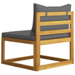 vidaXL 3 Piece Patio Lounge Set with Cushions Solid Acacia Wood-4