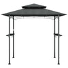 vidaXL BBQ Gazebo with Side Shelves Anthracite 94.5